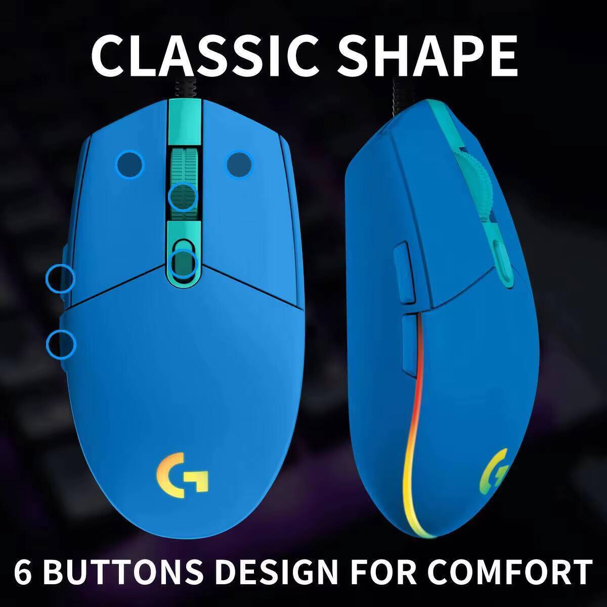 Logitech G203 wired gaming mou - đánh giá và giá Logitech Mouse G203